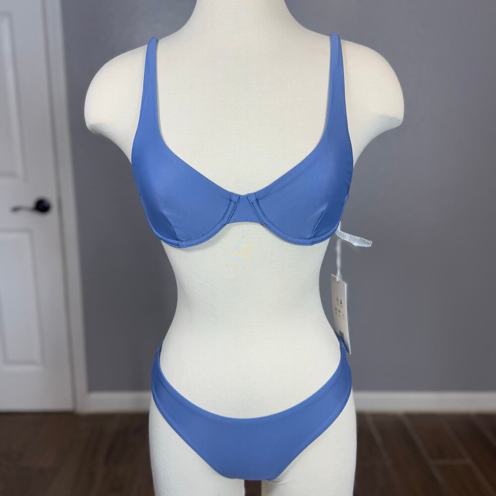 Rhythm. Classic Bikini Set, Steel Blue, S